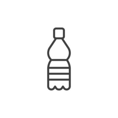 Plastic bottle line icon