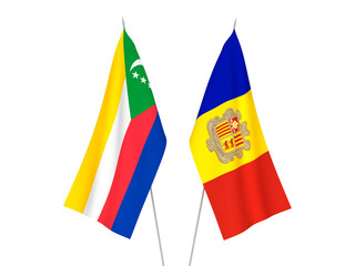 Andorra and Union of the Comoros flags