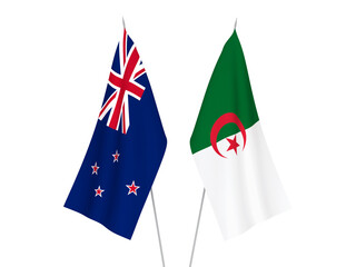 Algeria and New Zealand flags