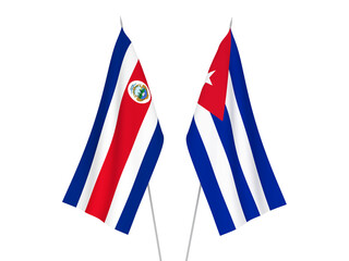 Cuba and Republic of Costa Rica flags