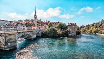 Naklejka premium The city of Bern in Switzerland
