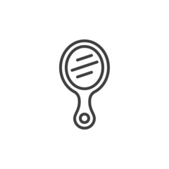 Hand mirror line icon