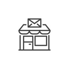 Post office line icon