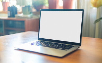 laptop on table