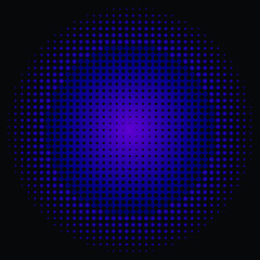 black background and blue and purple dot circle