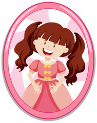 Cute princess cartoon character