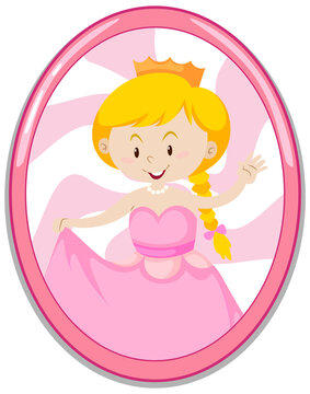 Cute princess cartoon character