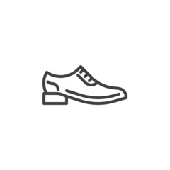 Men's shoes line icon