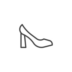 Fototapeta premium High heels line icon