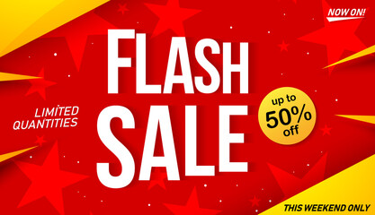 Flash Sale banner template design. vector EPS 10