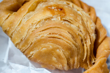 Fototapeta premium CLose up of curry puff.