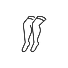 Nylon stockings line icon