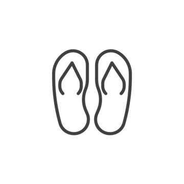 Flip-flop line icon