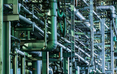 工場のメタリックなパイプライン【神奈川県・川崎市】
Metallic pipeline of factory