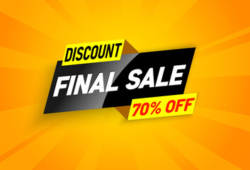 Sale banner template design, Final sale special offer. 