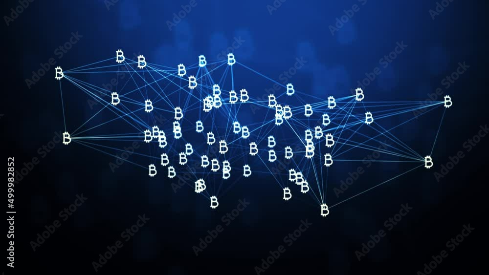 Aufkleber blockchain network digital blocks security connection bitcoin cryptocurrency encryption, money excha