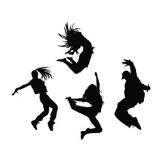 splashed dancers silhouettes