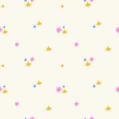 Seamless pattern with stars. Abstract minimalistic background. Pattern for textiles, wrapping paper. Vector illustration
