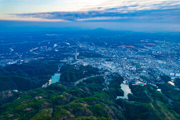 Aerial scenery of Hengfeng Cen Mountain