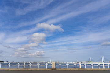 神奈川県横浜市　山下公園から見た風景