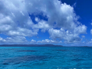 Obraz premium 観光スポット・黒島の海（八重山諸島・沖縄）