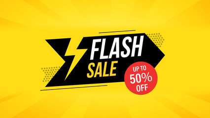 Flash Sale banner template design. vector EPS 10