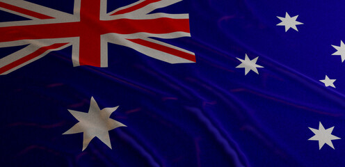 Flag of Australia with Folds