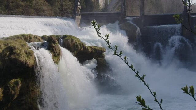 slow motion of Traunfall cascades in Upper Austria