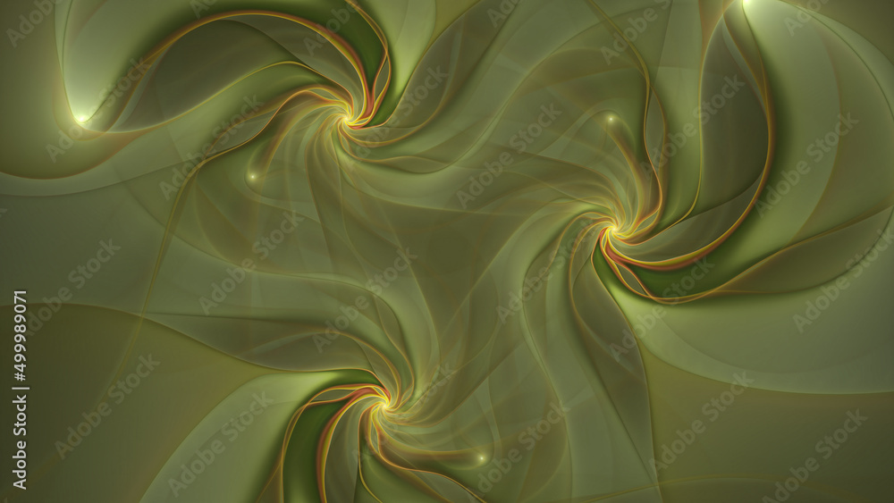 Wall mural 3d effect - abstract polygonal geometric fractal pattern