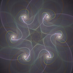 3d effect - abstract polygonal fractal pattern