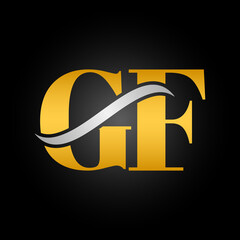 Initial GF letter Logo Design vector Template. Abstract Letter GF logo Design.