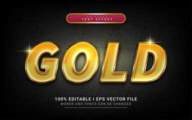 luxury gold 3d style text effect