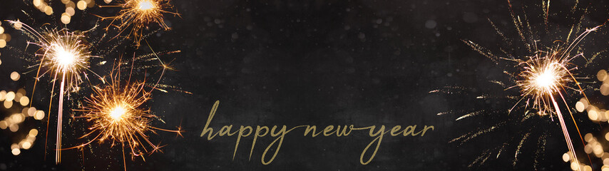 HAPPY NEW YEAR 2023 background banner panorama greeting card, celebration holiday Silvester Party -...
