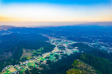 Aerial scenery of Hengfeng Cen Mountain