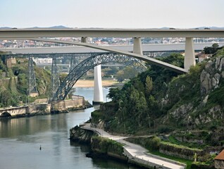 Bridges over the Douro river in Porto - Portugal