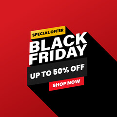 Obraz premium Black Friday sale banner template design