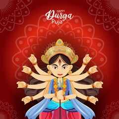 Durga Puja Indian festival banner