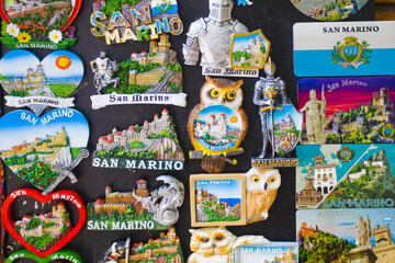 Souvenir magnets from San Marino