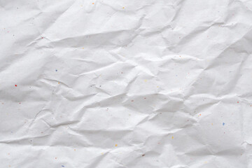 white crumpled and creased recycle paper texture background