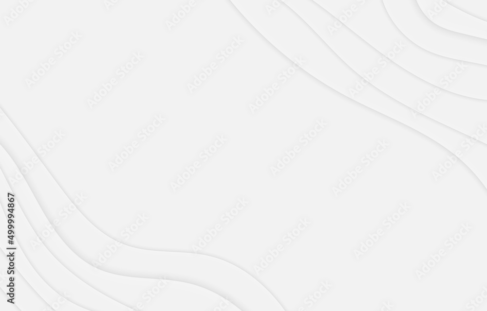 Poster abstract white background with waves and shadows