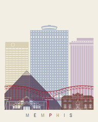 Memphis skyline poster