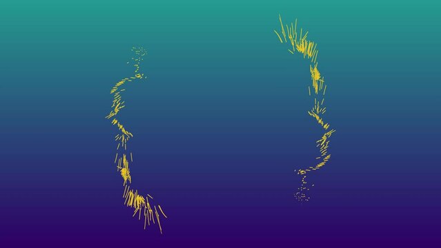 Trape Code Background Moving Shape Consisting of Solid Blue