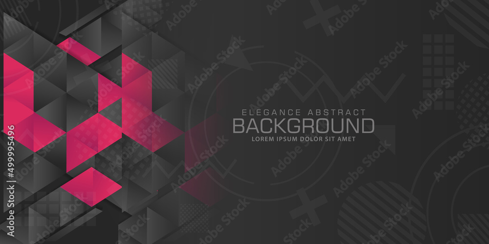 Poster modern abstract triangle background with combination hipster ornament. vector illustration