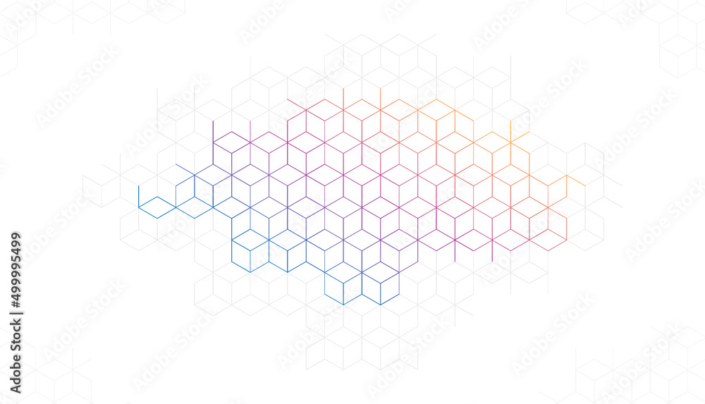 Poster abstract background of elements of the hexagons, science, and medicine. vector graphics