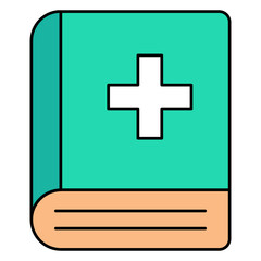 A unique design icon of medical book