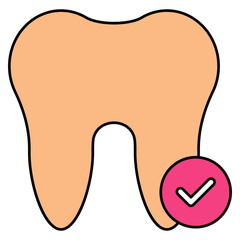 Modern design icon of healthy tooth