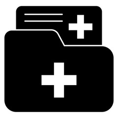 Obraz premium Premium download icon of medical folder