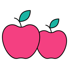 Fototapeta premium A beautiful design icon of apple
