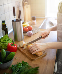 cook in the kitchen at home