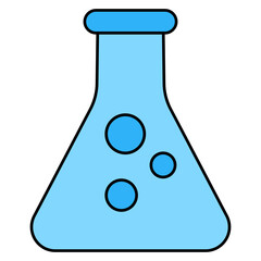      Trendy vector design of chemical flask